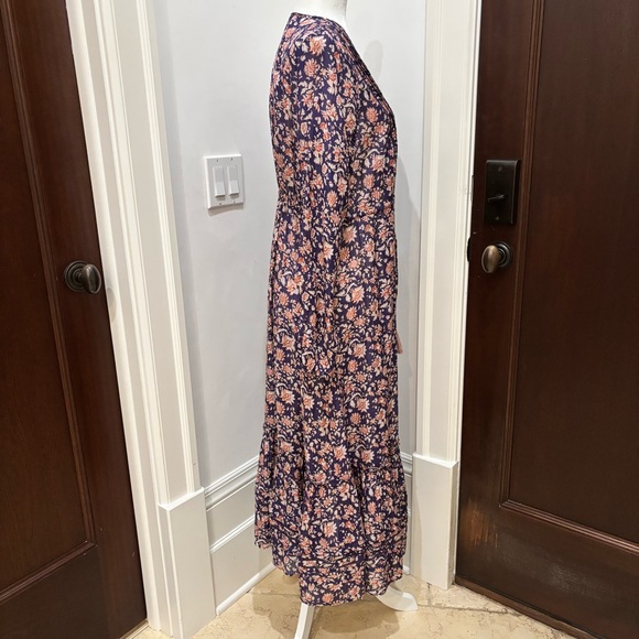 VERONICA BEARD DRESS MAXI great details blue & reddish orange small pri… - Picture 7 of 13